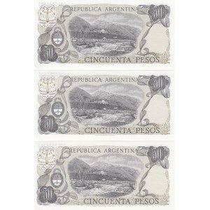 Argentina 50 pesos 1976 replacement (3 pcs)