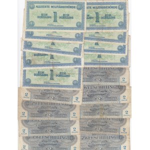 Austria 1 & 2 shillings 1944 (9+9 pcs)