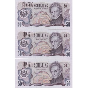 Austria 50 shillings 1970 (3 pcs)