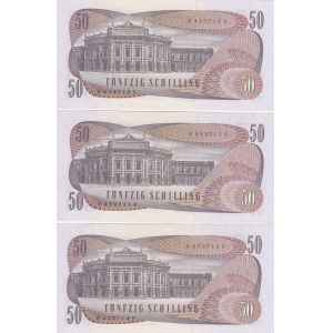 Austria 50 shillings 1970 (3 pcs)