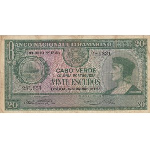 Cape Verde 20 escudos 1945