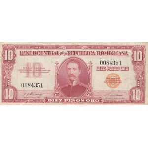 Dominican Republic 10 pesos 1962