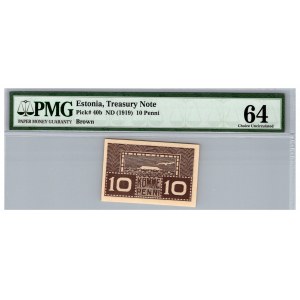 Estonia 10 penni 1919 - PMG 64