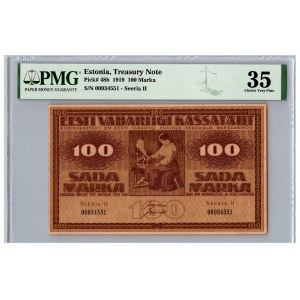Estonia 100 marka 1919 - PMG 35