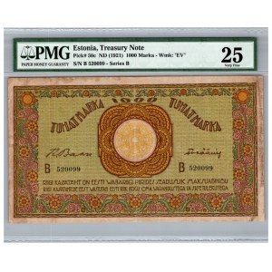 Estonia 1000 marka 1921 B - PMG 25
