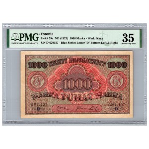 Estonia 1000 marka 1922 - PMG 35