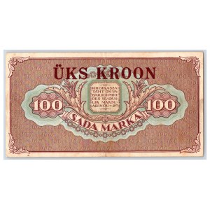 Estonia 1 kroon on 100 marka 1923 (1928)