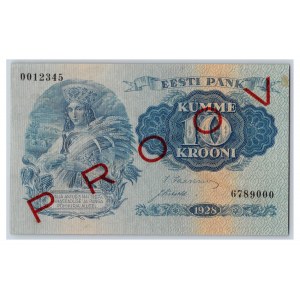 Estonia 10 krooni 1928 - SPECIMEN
