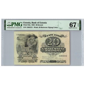 Estonia 20 krooni 1932 - PMG 67 EPQ
