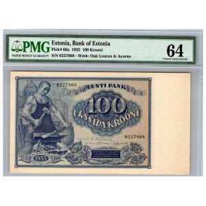Estonia 100 krooni 1935 - PMG 64