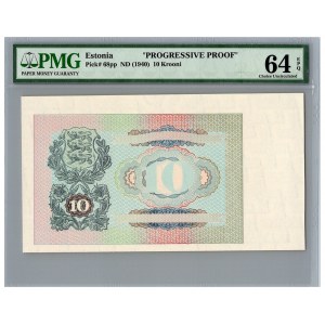 Estonia 10 krooni ND (1940) - PMG 65 EPQ