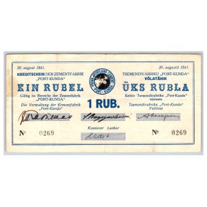 Estonia - Kunda 1 roubles 1941