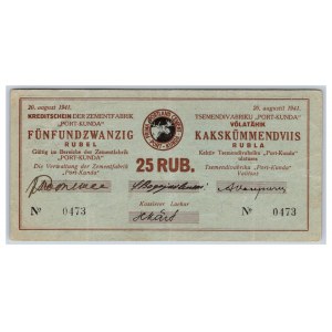 Estonia - Kunda 25 roubles 1941