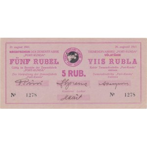 Estonia - Kunda 5 roubles 1941