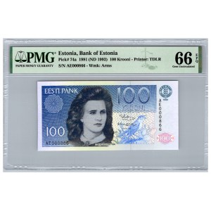 Estonia 100 krooni 1991 - PMG 66 EPQ