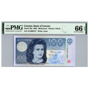 Estonia 100 krooni 1994 - PMG 66 EPQ