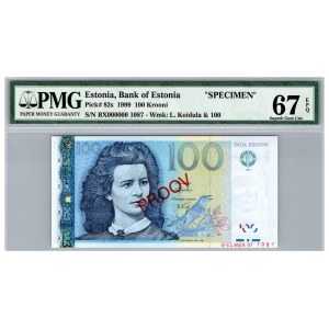 Estonia 100 krooni 1999 - PMG 67 EPQ  - SPECIMEN