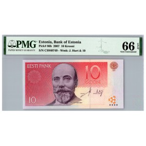 Estonia 10 krooni 2007 - PMG 66 EPQ