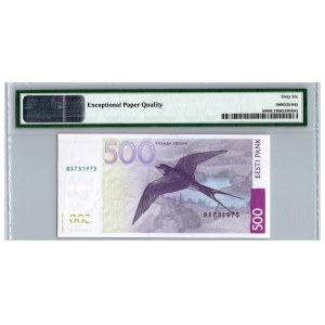 Estonia 500 krooni 2007 - PMG 66 EPQ