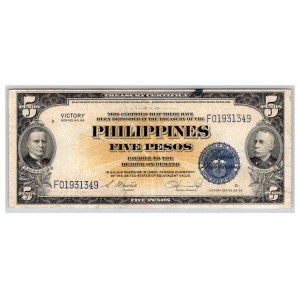 Philippines 5 pesos 1944 victory