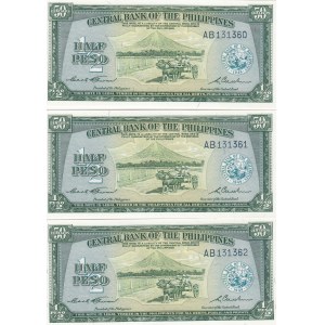 Philippines 1/2 peso 1949 (3 pcs)