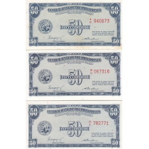 Philippines 50 centavos 1949 (3 pcs)