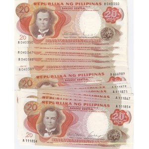 Philippines 20 piso 1969's (20 pcs)