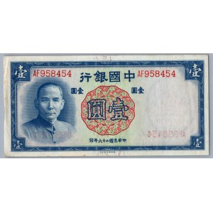 China 1 yuan 1937