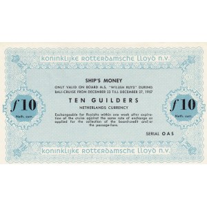 Netherlands 10 gulden 1957 ship's money