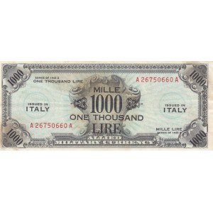 Italy 1000 lire 1943 A military