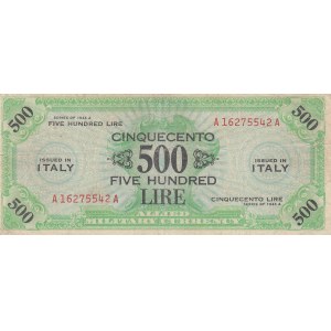 Italy 500 lire 1943 A military