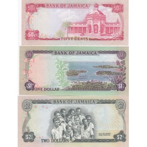 Jamaica 50 cents, 1 & 2 dollars 1970