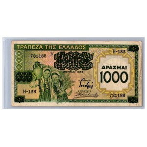 Greece 1000 drachmai 1939