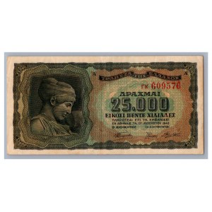 Greece 25 000 drachmai 1943