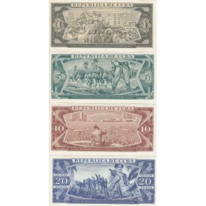 Cuba 1-20 pesos 1964 specimens (4 pcs)