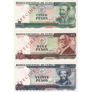 Cuba 5-20 pesos 1991 specimens