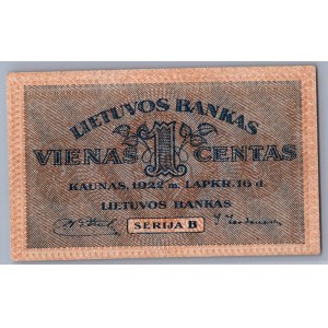 Lithuania 1 centas 1922 B