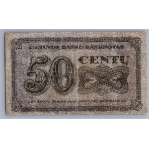 Lithuania 50 centu 1922 G