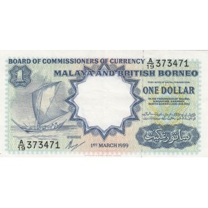 Malaya & British Borneo 1 dollar 1959