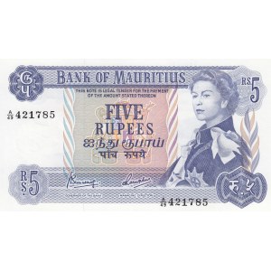 Mauritius 5 rupees 1967
