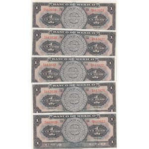 Mexico 1 peso 1950 (5 pcs)