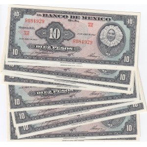 Mexico 10 pesos 1963 (10 pcs)