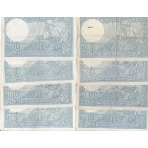 France 10 francs 1939-41 (8 pcs)