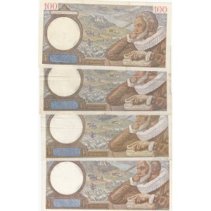 France 100 francs 1939-42 (4 pcs)