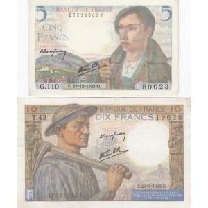 France 5 & 10 francs 1943