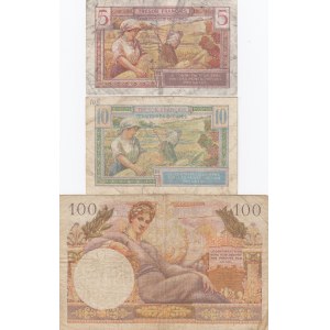 France 5,10 francs 1947 & 100 francs 1955