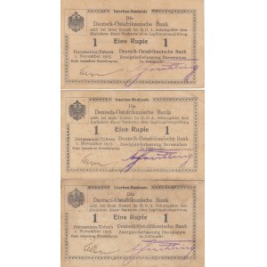 German East- Africa 1 rupee 1915 (3 pcs)