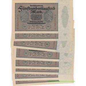 Germany 500 000 mark 1923 (8 pcs)