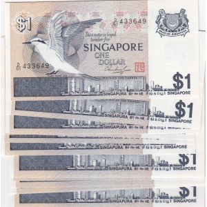 Singapore 1 dollar 1976 (17 pcs)