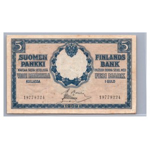Finland 5 markkaa 1909